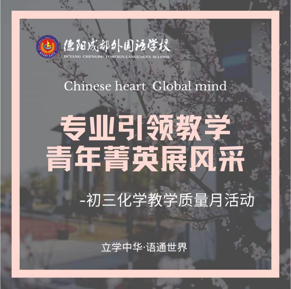 专业引领促教学，青年菁英展风采——初三化学教学质量月活动